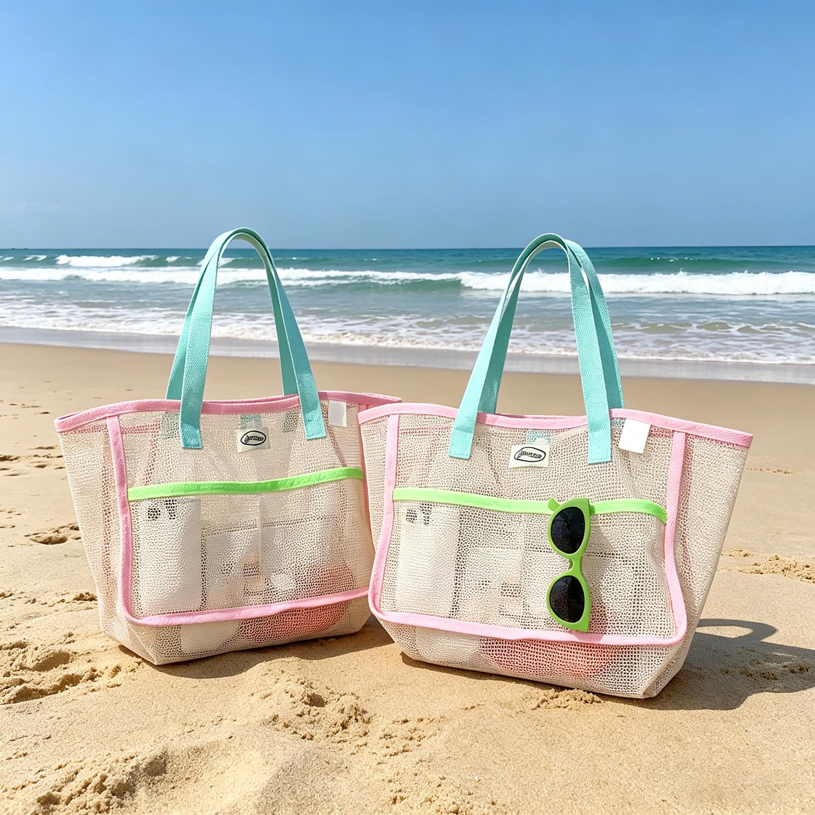 Travel Accessories Pack - Beach Bags for Women Colorful Foldable