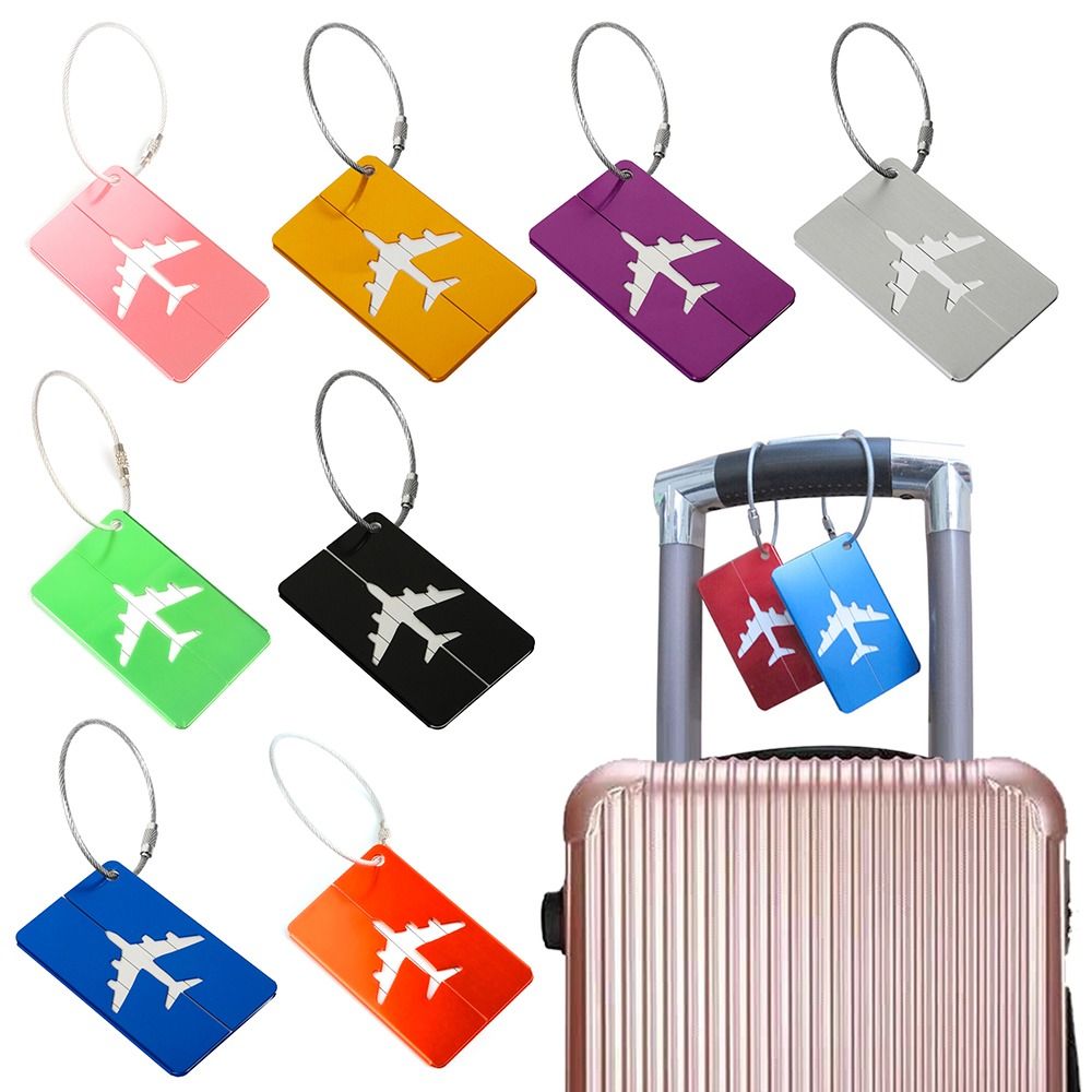 Travel Accessories Pack - Aluminium Travel Luggage Tags Reusable Suitcase