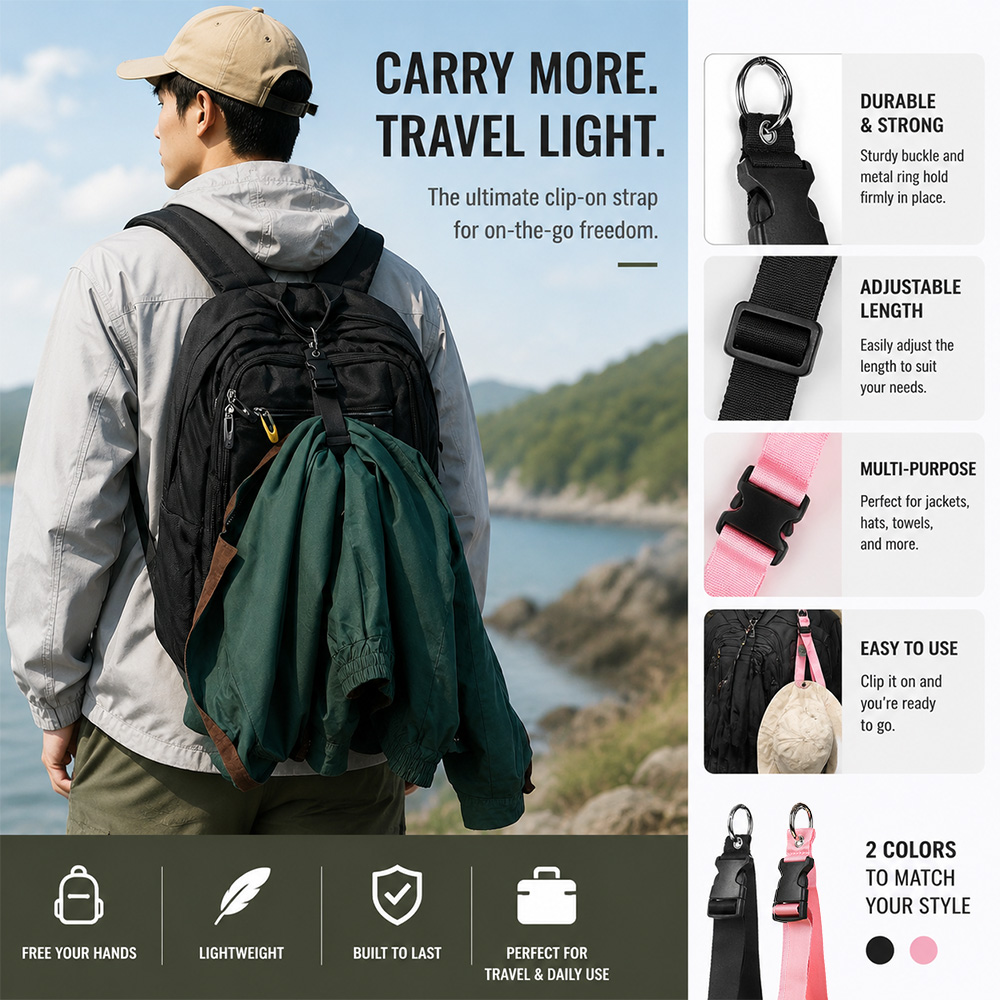 Travel Accessories Pack - Portable Anti-Theft Luggage Strap Durable Outdoor