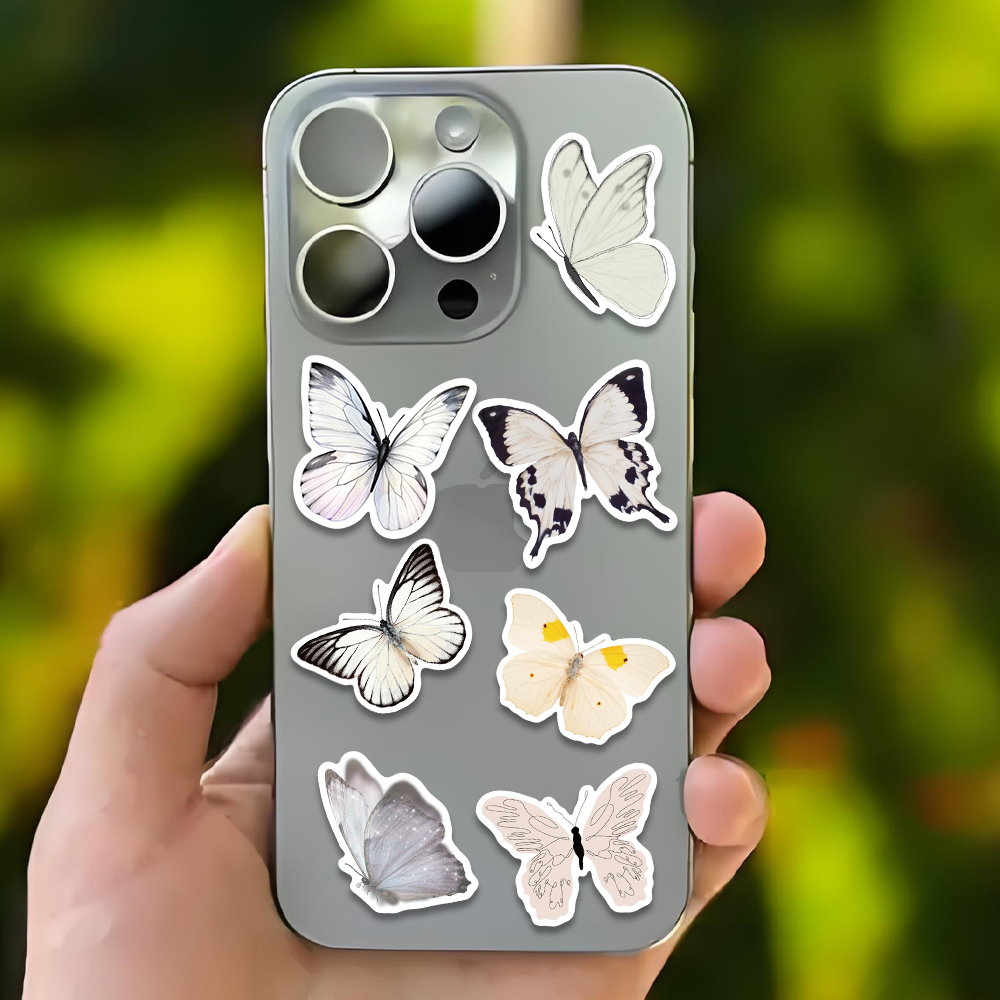 50pcs White Butterfly Sticker  - đánh giá và giá Sticker Luggage Decorative