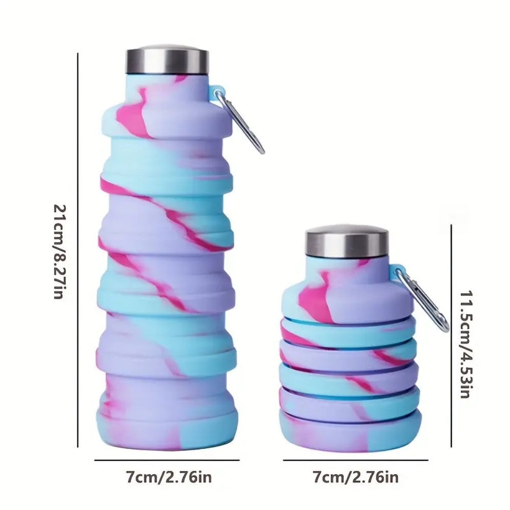 500ml Foldable Silicone Water  - đánh giá và giá Water Bottle Collapsible