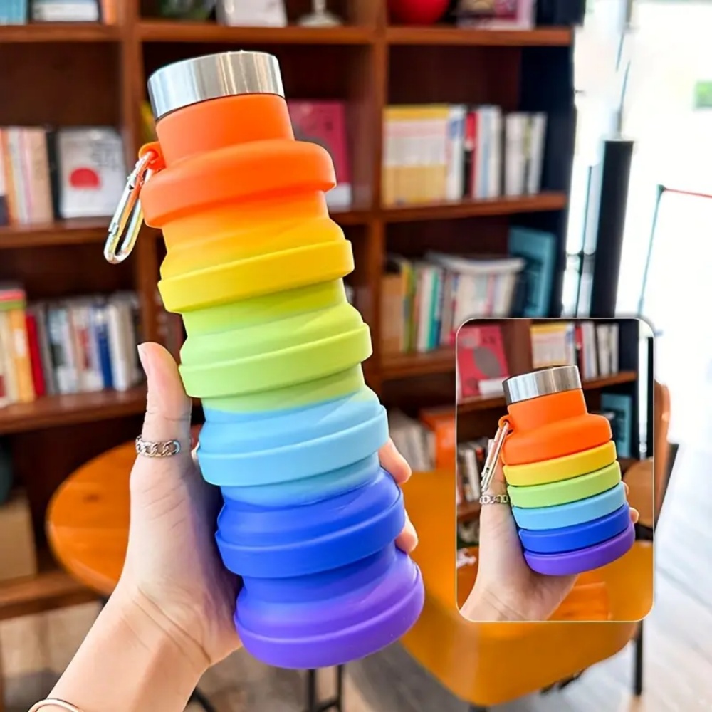 500ml Foldable Silicone Water  - đánh giá và giá Water Bottle Collapsible