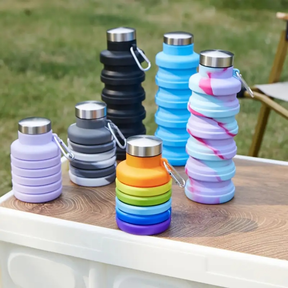 500ml Foldable Silicone Water  - đánh giá và giá Water Bottle Collapsible