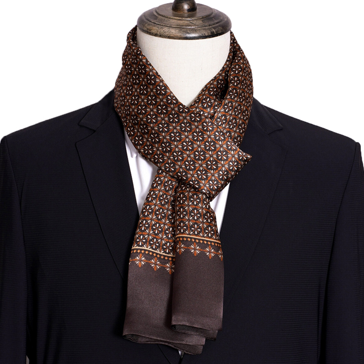 New Men's Stripe Silk Scarf Ho - đánh giá và giá Travel Accessories Men