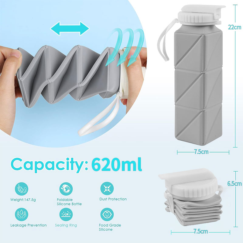 620ml Collapsible Water Bottle - đánh giá và giá Water Bottle Collapsible
