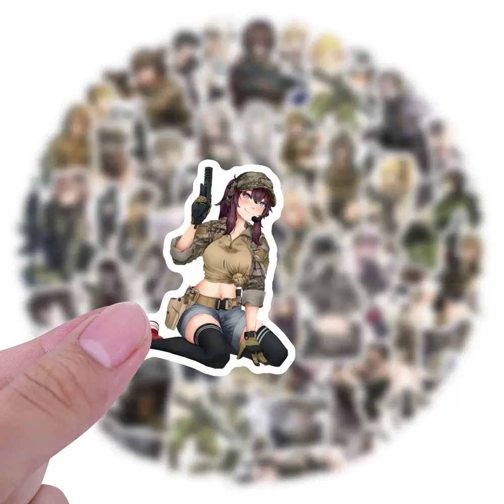 60Pcs Cartoon Military Anime G - đánh giá và giá Sticker Luggage Decorative