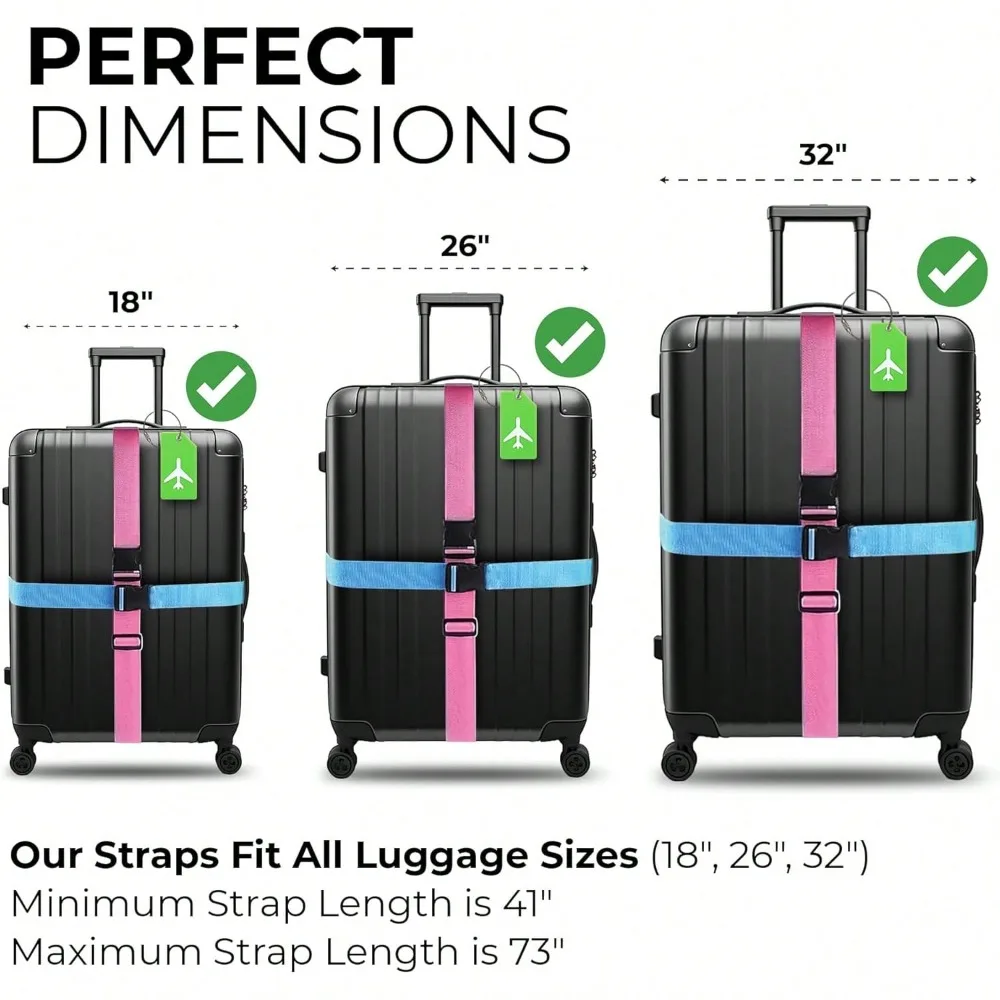 Luggage Strap Set with Luggage - đánh giá và giá Travel Accessories International