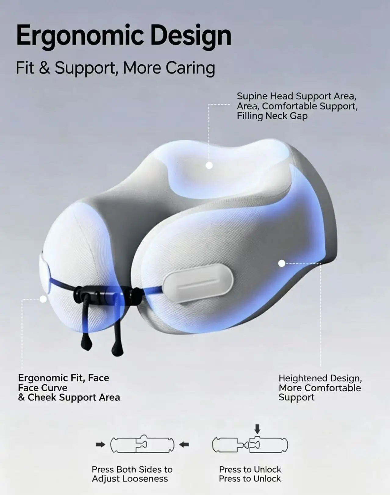 U-Shape Comfort Airplane Trave - đánh giá và giá Neck Pillow Memory Foam