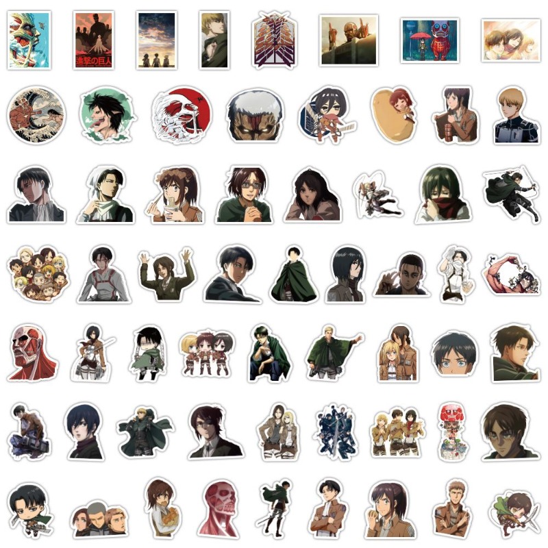 60Pcs Attack on Titan Anime St - đánh giá và giá Sticker Luggage Decorative