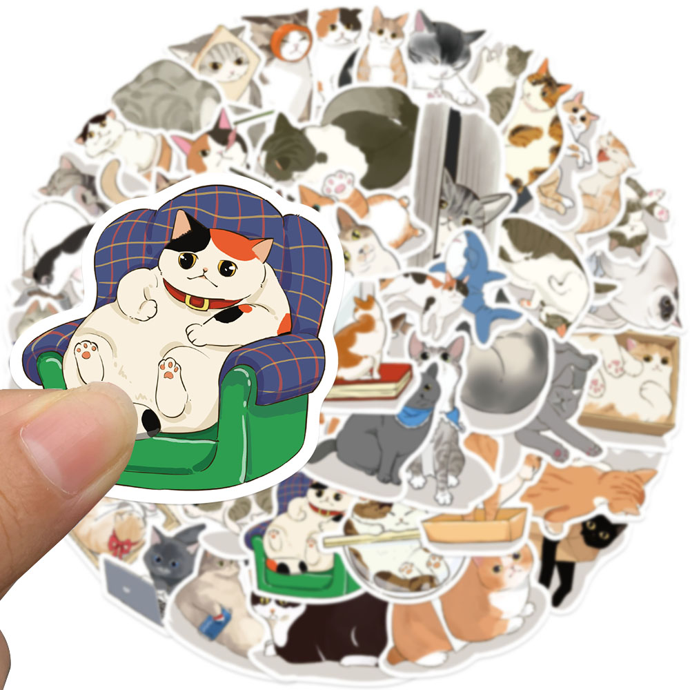 50pcs Cute Gaze Cat Sticker Ca - đánh giá và giá Sticker Luggage Decorative