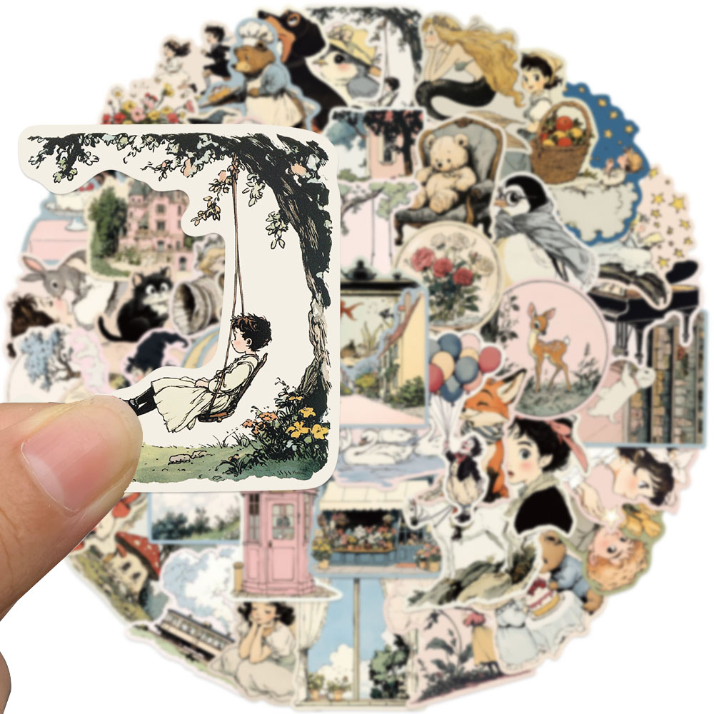 50pcs Comic World Sticker Cart - đánh giá và giá Sticker Luggage Decorative