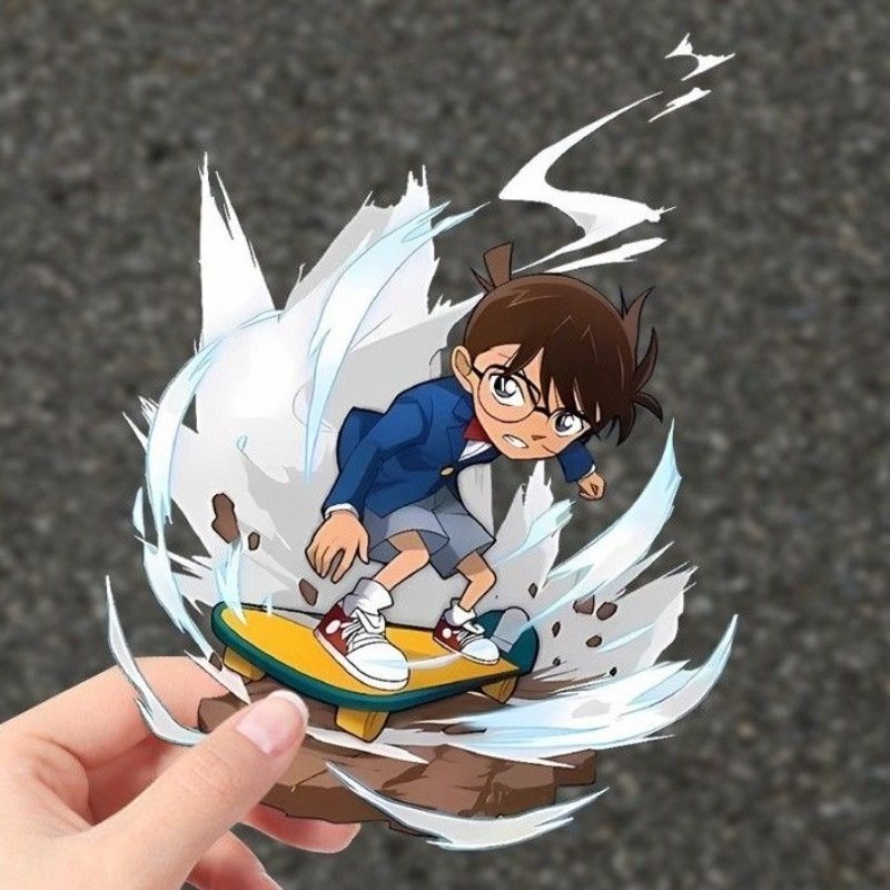Detective Conan Cartoon Skateb - đánh giá và giá Sticker Luggage Decorative