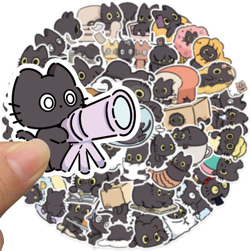 50pcs Naughty Cat Sticker Funn - đánh giá và giá Sticker Luggage Decorative