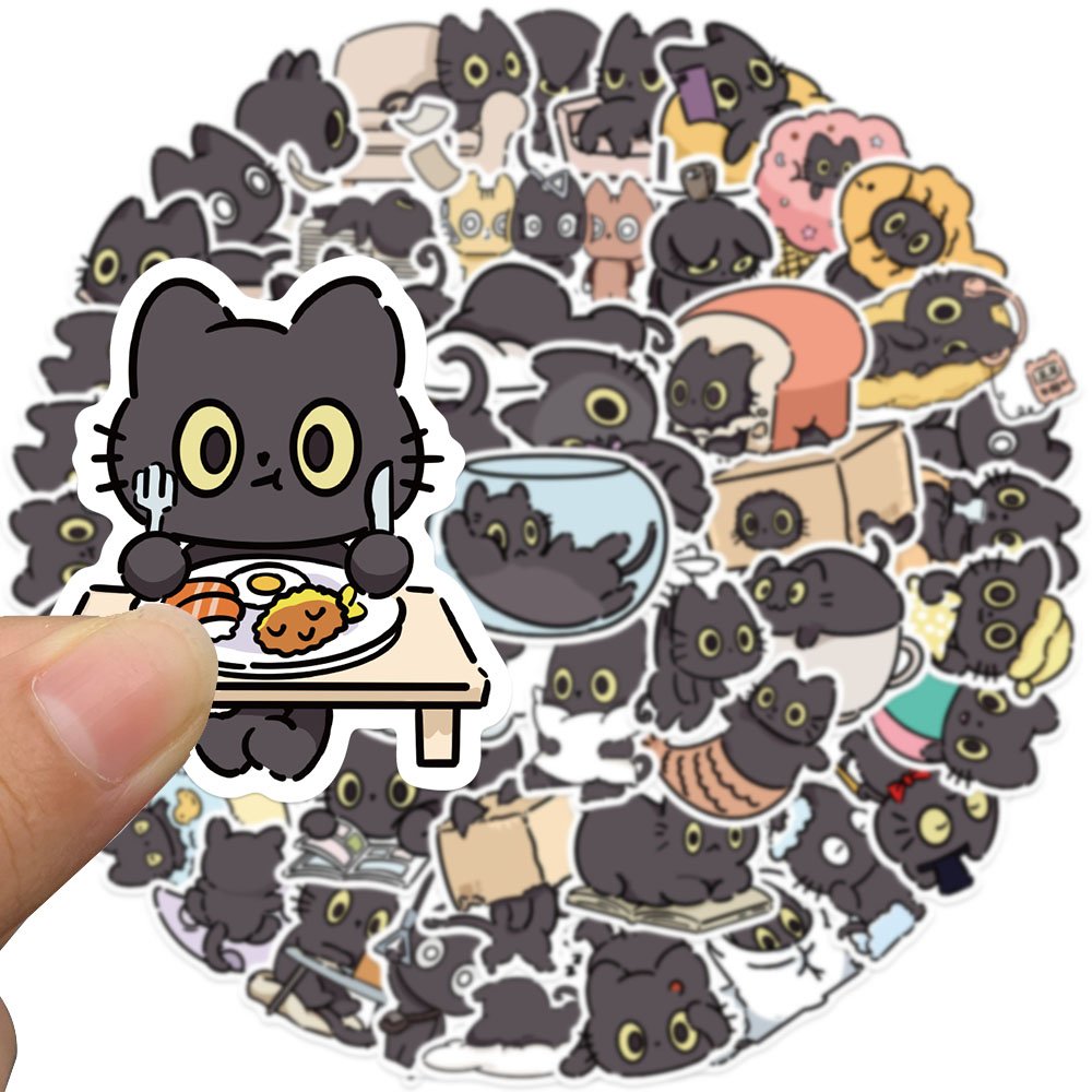 50pcs Naughty Cat Sticker Funn - đánh giá và giá Sticker Luggage Decorative