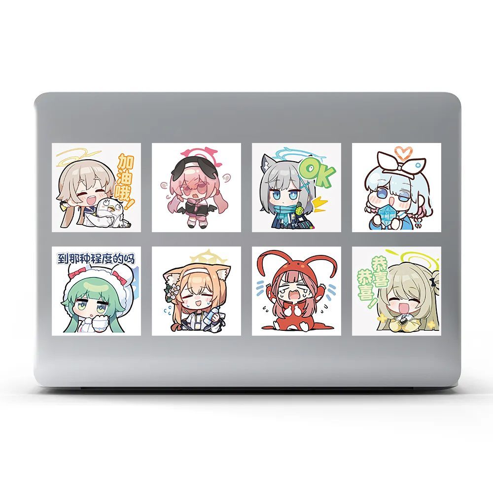 500pcs/roll Blue Archive Shimo - đánh giá và giá Sticker Luggage Decorative