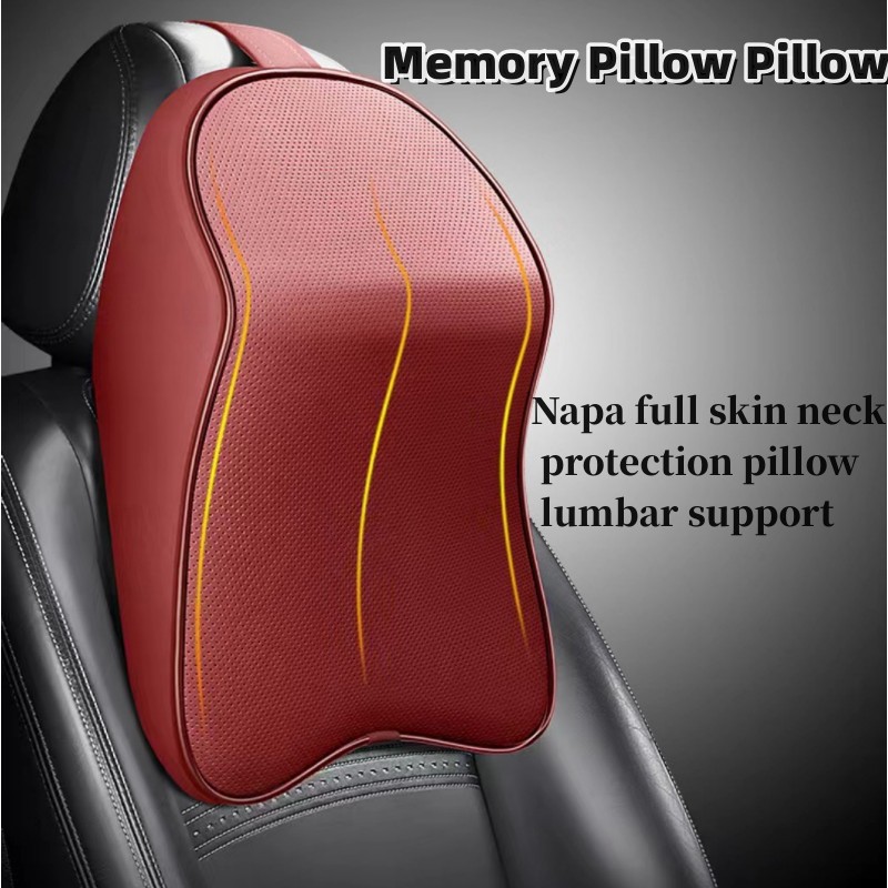 3D Nappa Leather Memory Foam H - đánh giá và giá Neck Pillow Memory Foam