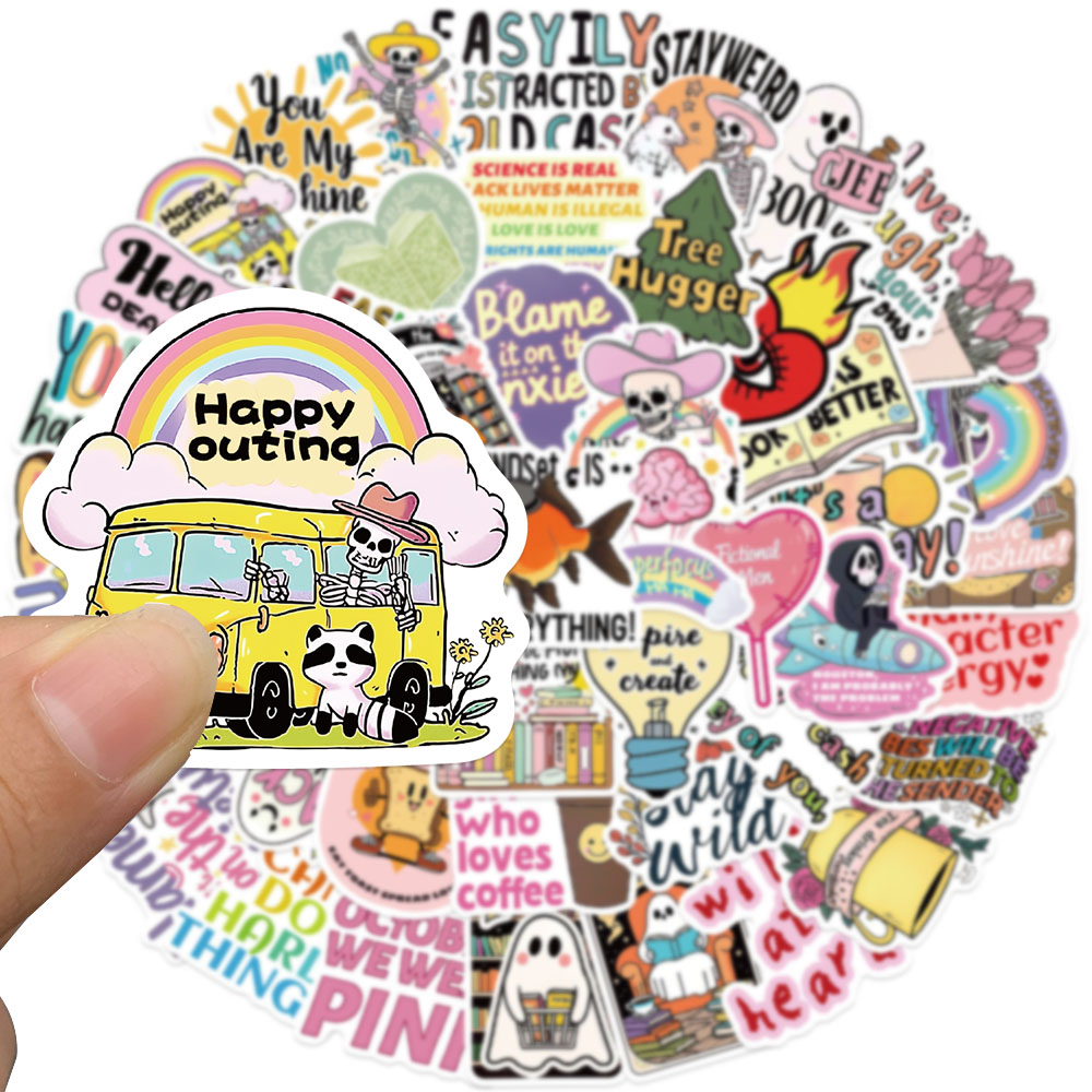 50pcs Funny Cartoon World Stic - đánh giá và giá Sticker Luggage Decorative